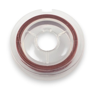 Linka jubilerska stalowa powlekana 0,38 mm szpula 10 m indian red