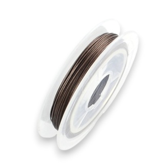 Linka jubilerska stalowa powlekana 0,38 mm szpula 10 m camel