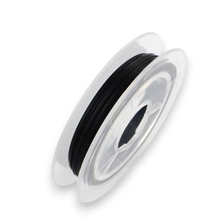 Linka jubilerska stalowa powlekana 0,38 mm szpula 10 m black