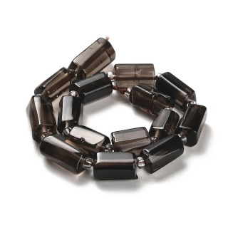 Obsydian lodowy walec nieregularny 8-12 mm 2 szt