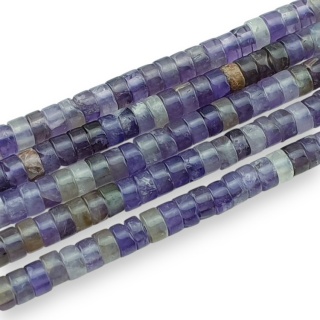 Ametyst koralik heishi 4x2 mm sznur