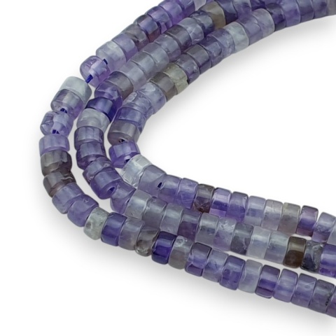 Amethyst heishi bead 4x2 mm strand