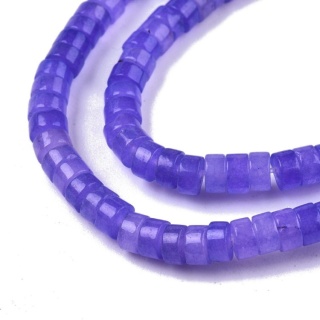 Jadeit fioletowy koralik heishi 4x2 mm sznur