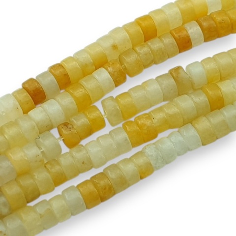 Jade topaz heishi bead 4x2 mm strand