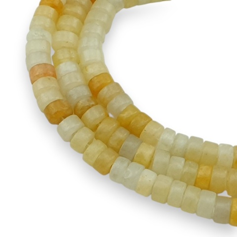 Jade topaz heishi bead 4x2 mm strand