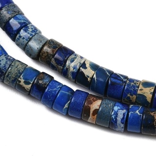 Jaspis cesarski granatowy koralik heishi 4x2 mm sznur