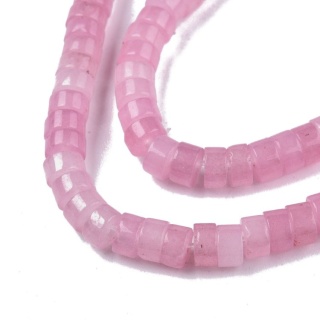Jadeit różowy koralik heishi 4x2 mm sznur