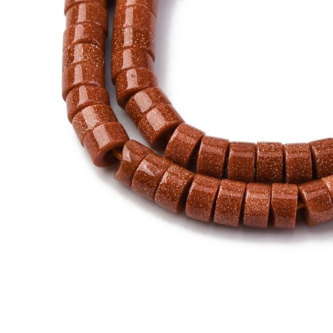 Piasek pustyni koralik heishi 4x2 mm sznur