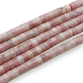 Rodonit różowy koralik heishi 4x2 mm sznur