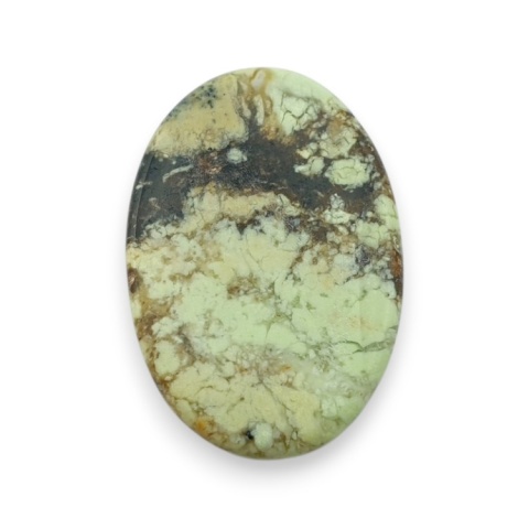 Lemon chrysoprase cabochon 27x18 mm no 20