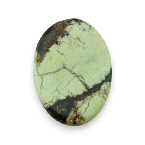 Lemon chrysoprase cabochon 30x21 mm no 24