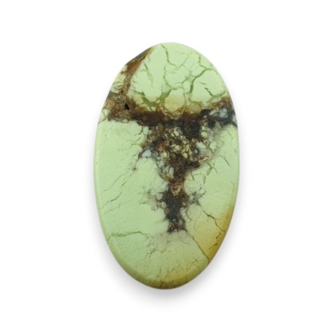 Lemon chrysoprase cabochon 33x19 mm no 57