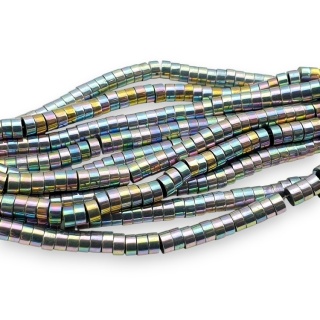 Hematyt wielobarwny pastelowy koralik heishi 4x2 mm sznur