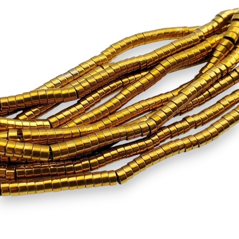 Hematite antique gold heishi bead 4x2 mm strand