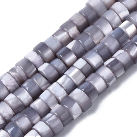 Trochus grey shell heishi bead 4x2 mm strand