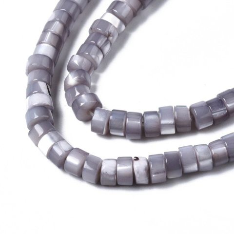 Trochus grey shell heishi bead 4x2 mm strand