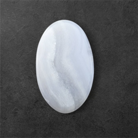 Agat blue lace kaboszon 28x17 mm nr 73