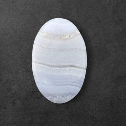 Agat blue lace kaboszon 30x19 mm nr 81