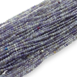 Amethyst faceted ball 2 mm strand