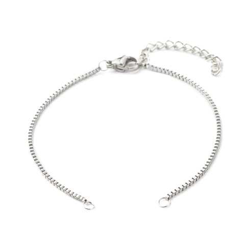 Setting of the ankle chain bracelet 16.5+6 cm, surgical steel 316L