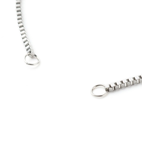 Setting of the ankle chain bracelet 16.5+6 cm, surgical steel 316L