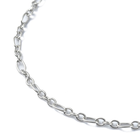 Figaro bracelet, 316L surgical steel, 17+3.5 cm