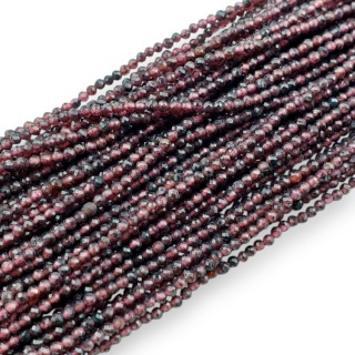 Granat kula fasetowana 2 mm sznur