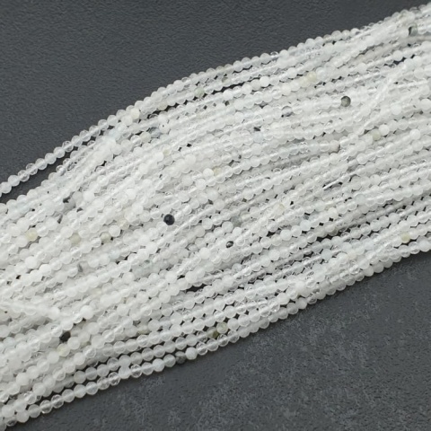 Moonstone faceted ball 2 mm strand