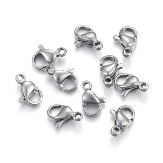 Snap hook 9x6 mm surgical steel 316L 10 pcs