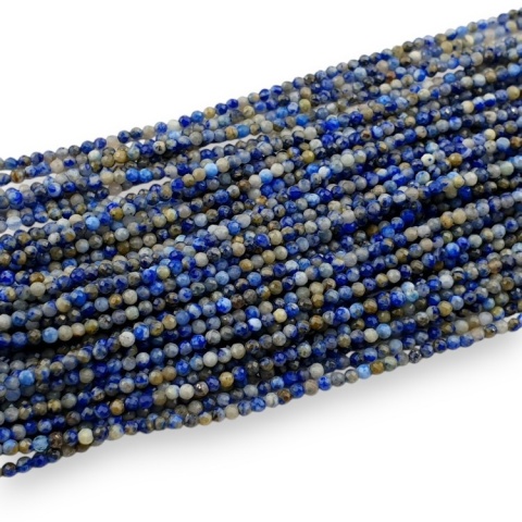 Lapis lazuli faceted ball 2 mm strand
