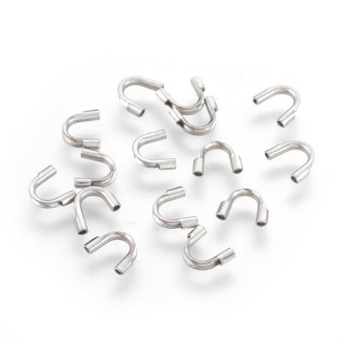 Horseshoe cable cover, surgical steel 316L, 6.5x4 mm, 10 pcs.