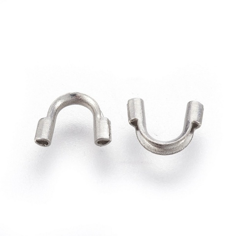Horseshoe cable cover, surgical steel 316L, 6.5x4 mm, 10 pcs.