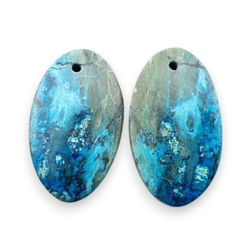 Szatukit para kaboszonów z dziurką 22x13 mm nr S131