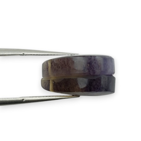 Fluorite pair of cabohones with holes 18x14 mm no S291