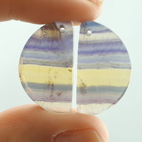 Fluoryt para kaboszonów z dziurką 27x15 mm nr S278