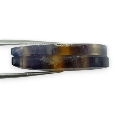 Fluorite pair of cabohones with holes 35x13 mm no S251