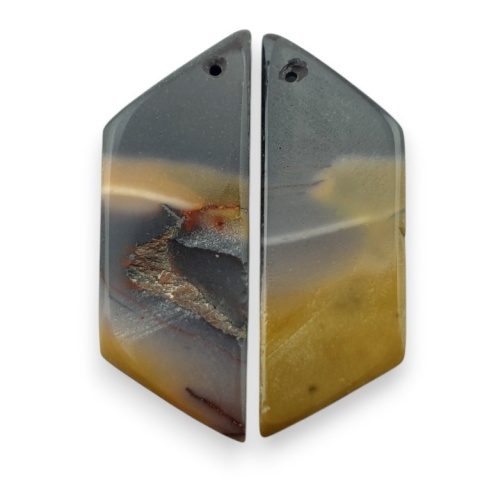 Mokait para kaboszonów z dziurką 35x12 mm nr S91