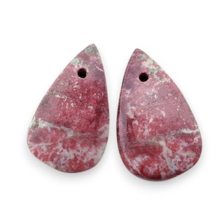 Thulit para kaboszonów z dziurką 19x11 mm nr R681