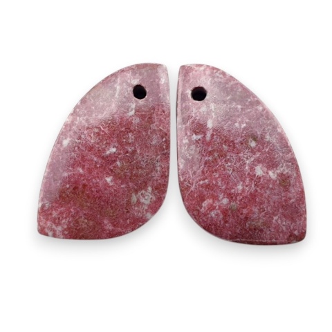 Thulit para kaboszonów z dziurką 20x11 mm nr R714