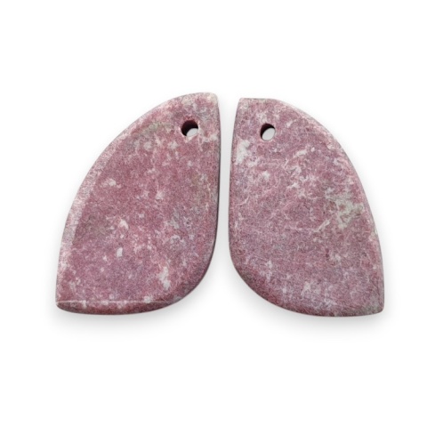 Thulit para kaboszonów z dziurką 20x11 mm nr R714