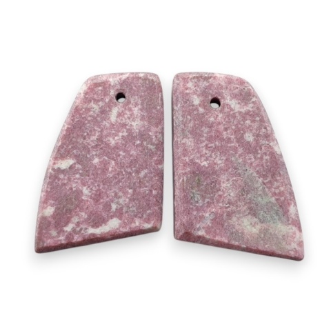 Thulit para kaboszonów z dziurką 20x14 mm nr R665