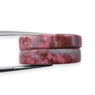 Thulit para kaboszonów z dziurką 21x14 mm nr R676