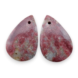 Thulit para kaboszonów z dziurką 21x14 mm nr R678