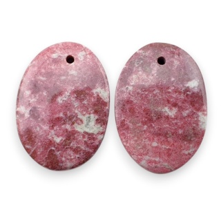 Thulit para kaboszonów z dziurką 21x15 mm nr R683