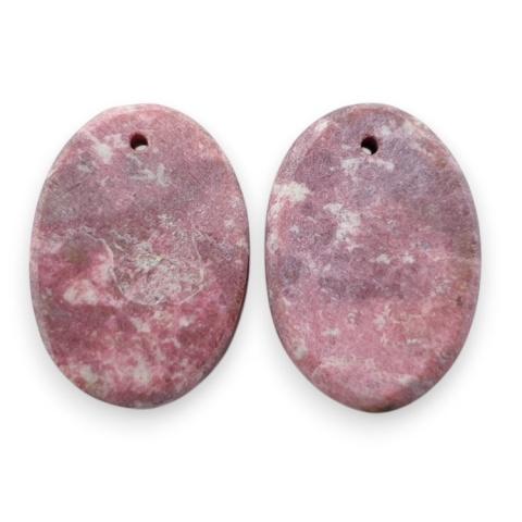 Thulit para kaboszonów z dziurką 21x15 mm nr R683