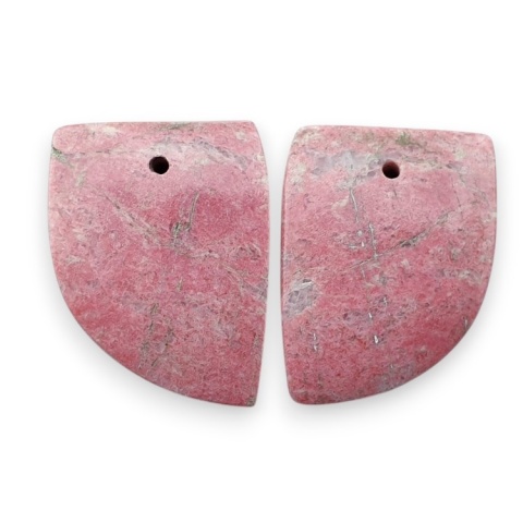 Thulit para kaboszonów z dziurką 21x16 mm nr R664