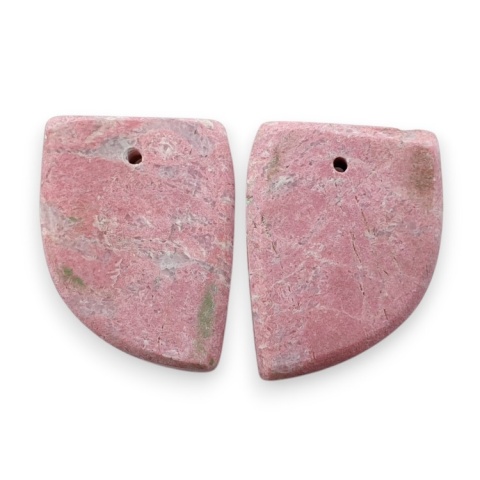 Thulit para kaboszonów z dziurką 21x16 mm nr R664