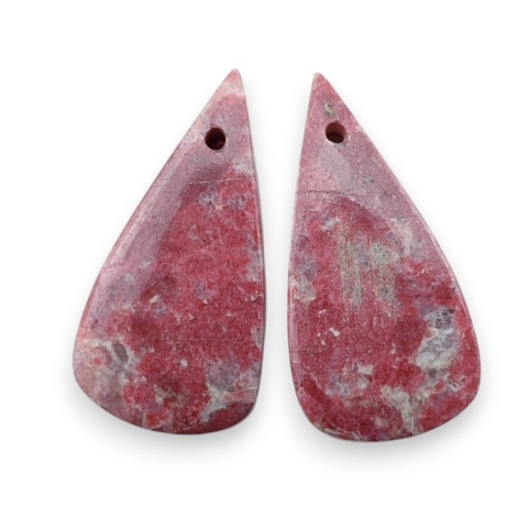 Thulit para kaboszonów z dziurką 22x11 mm nr R723