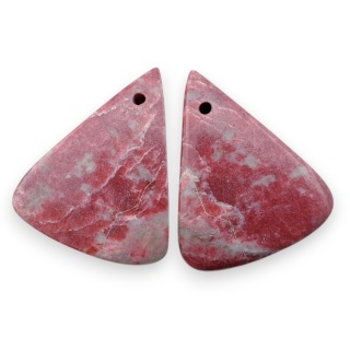 Thulit para kaboszonów z dziurką 22x17 mm nr R708