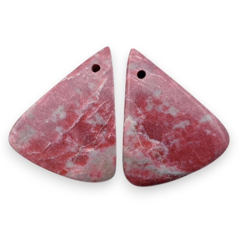 Thulit para kaboszonów z dziurką 22x17 mm nr R708